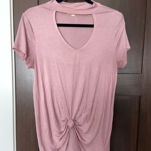 Keyhole short sleeved top